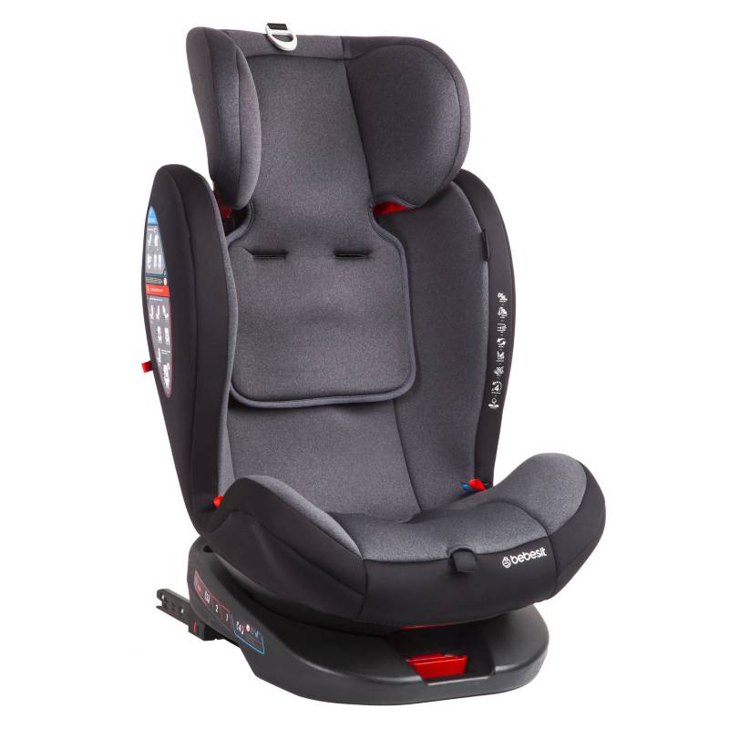 Bebesit Saturn silla de Auto 0/1/2/3 isofix 360 Gris CLARO