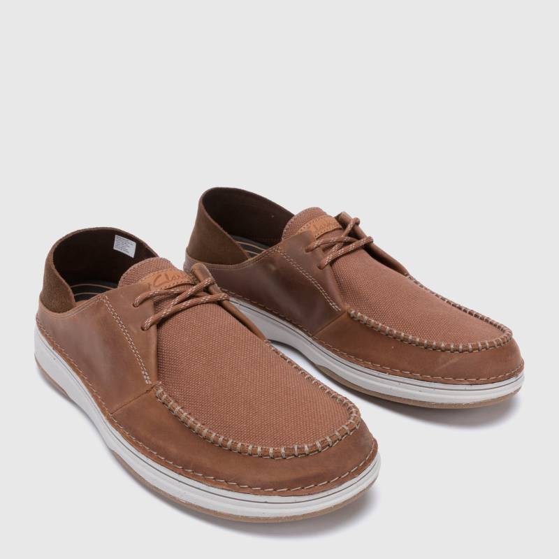 CLARKS Zapato Casual Hombre Cuero Café Clarks