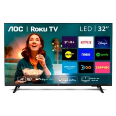 AOC - TV Led 32" HD Smart TV Roku Aoc