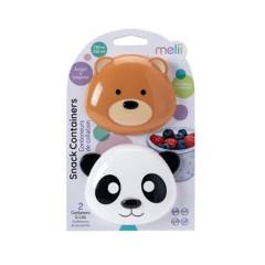 MELII - Set de Contenedores Snack Oso y Panda Melii