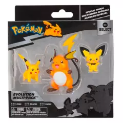 POKEMON - Pack Figura Evolucion Pikachu  Raichu Pokemon