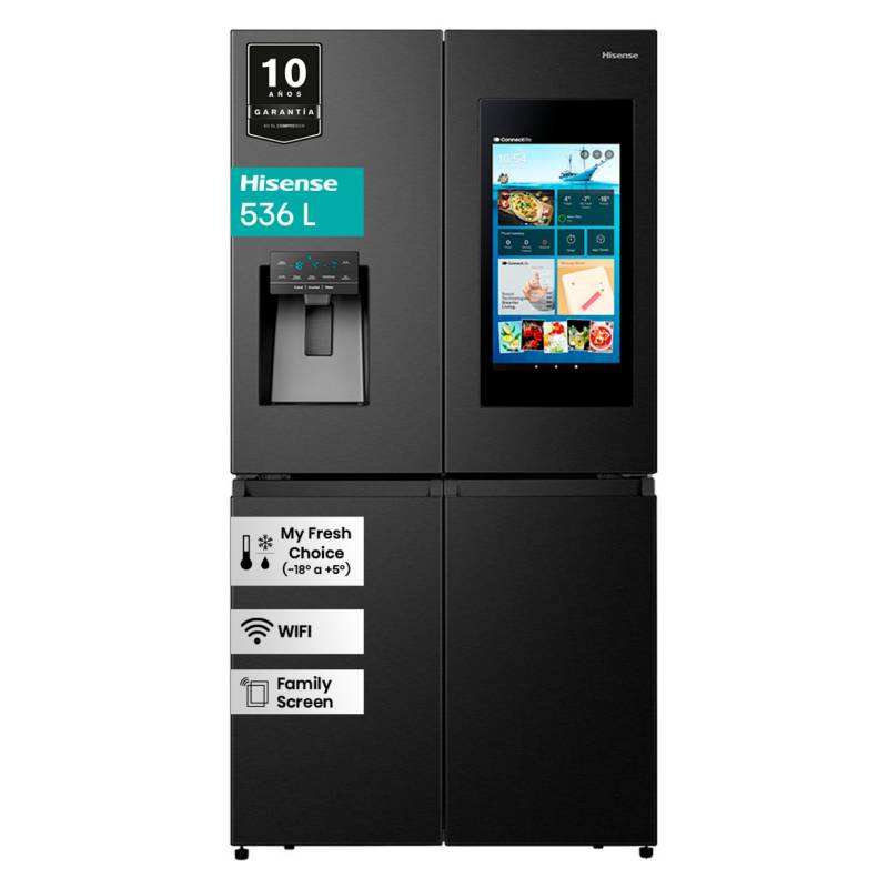 HISENSE - Refrigerador French Door RQ697HB 536LT Negro Hisense