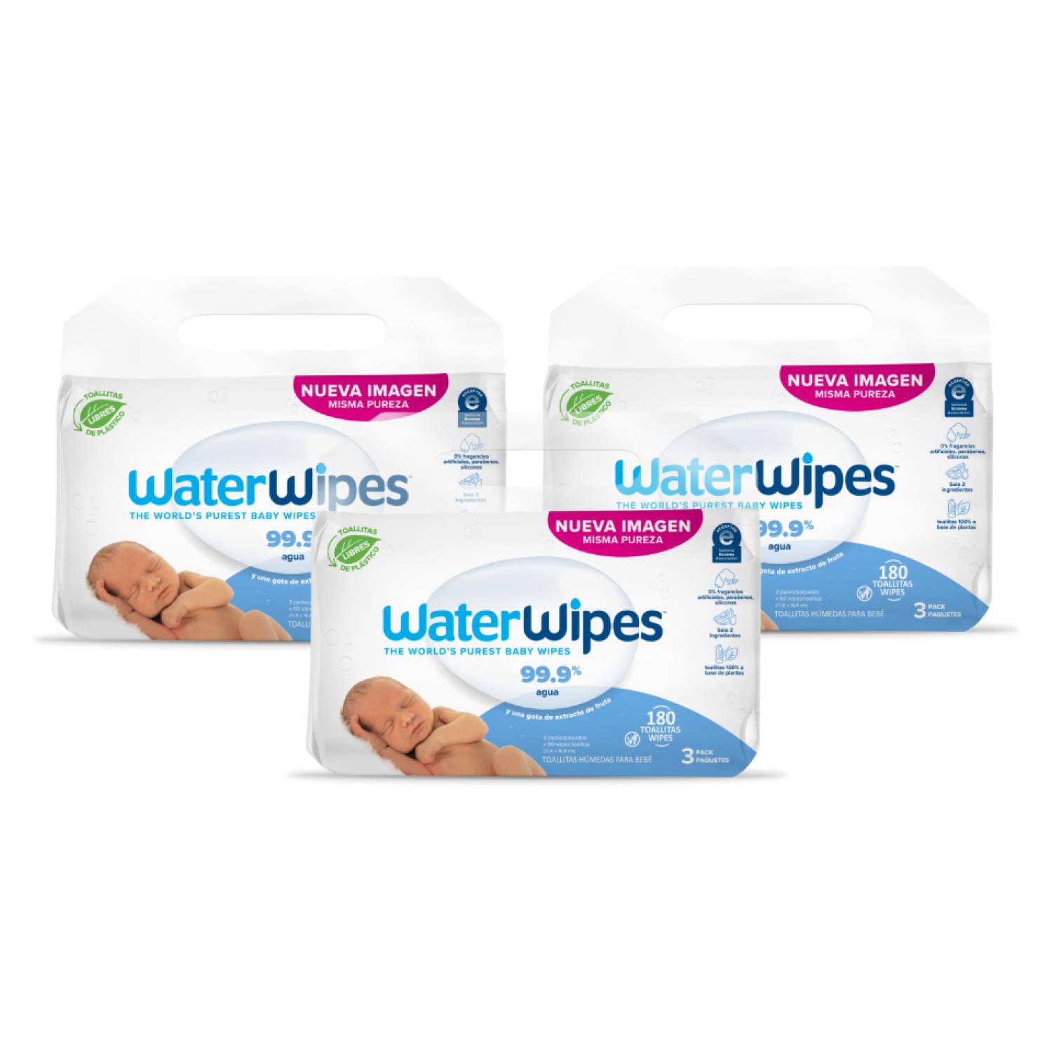 WATER WIPES Toallitas Humedas Biodegradables 540 Un Water Wipes