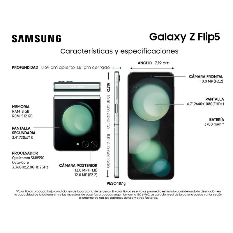 Samsung Galaxy Z Flip5, características, ficha técnica y precio