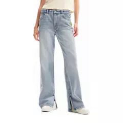 DESIGUAL - Jeans Wide Leg Mujer Desigual