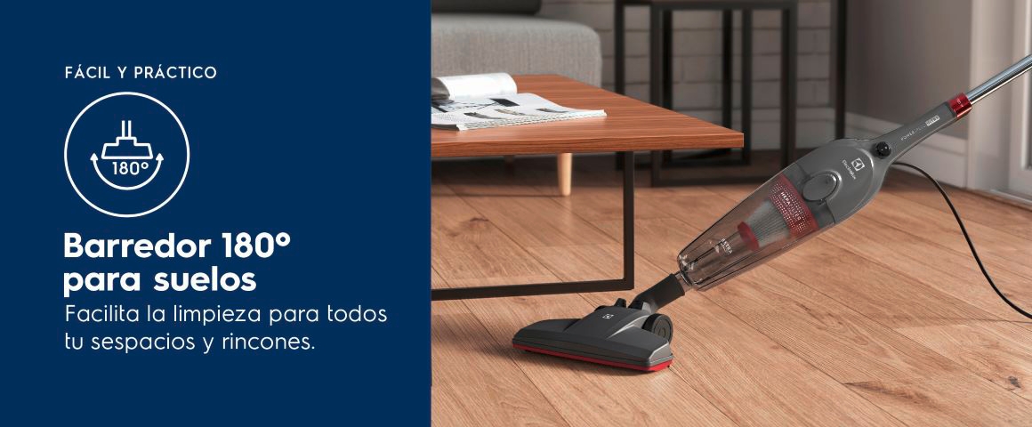 Barredor 180° para suelos. Facilita la limpieza para todos tus espacios y rincones.