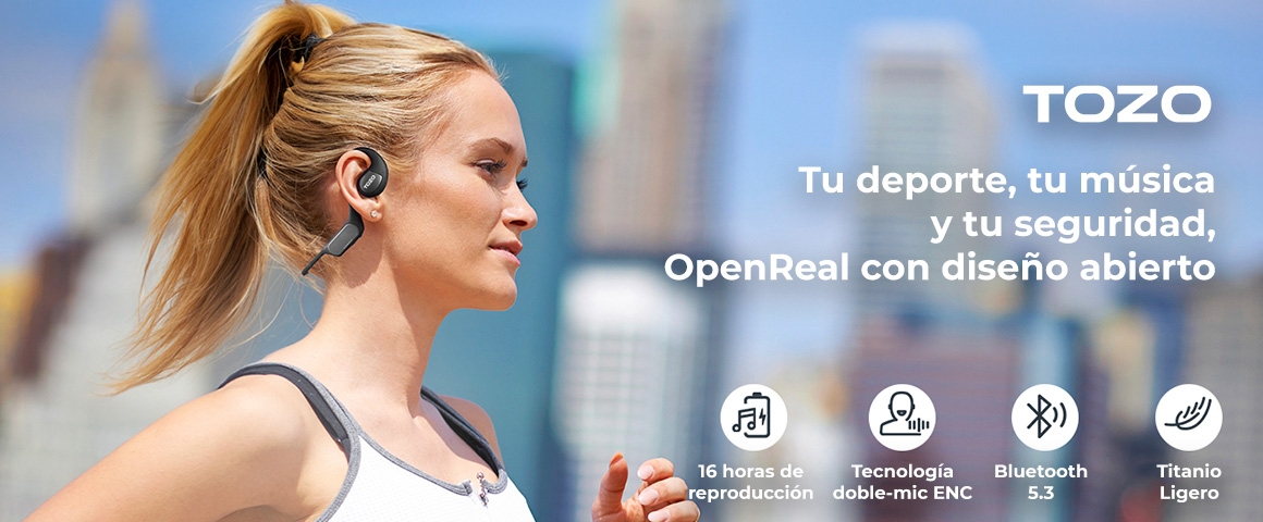OpenReal audífonos por conduccion de aire para mayor seguridad