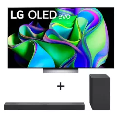 LG - OLED Smart TV LG 65'' 4K UHD TV OLED65C3PSA + Soundbar LG SC9S