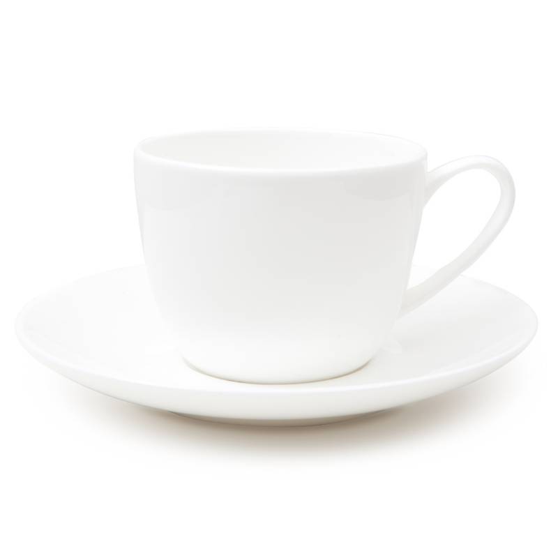 Florencia - Taza de Té con Platillo Blanco