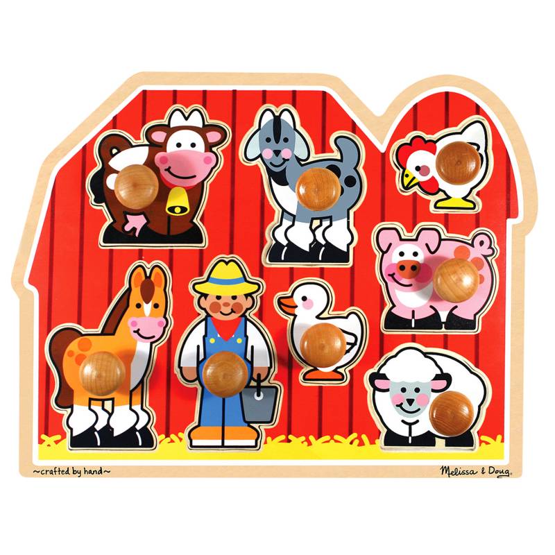MELISSA & DOUG - Melissa & Doug Puzzle con Tomador Animales del Campo
