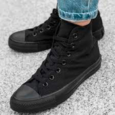 zapatillas tipo converse negras