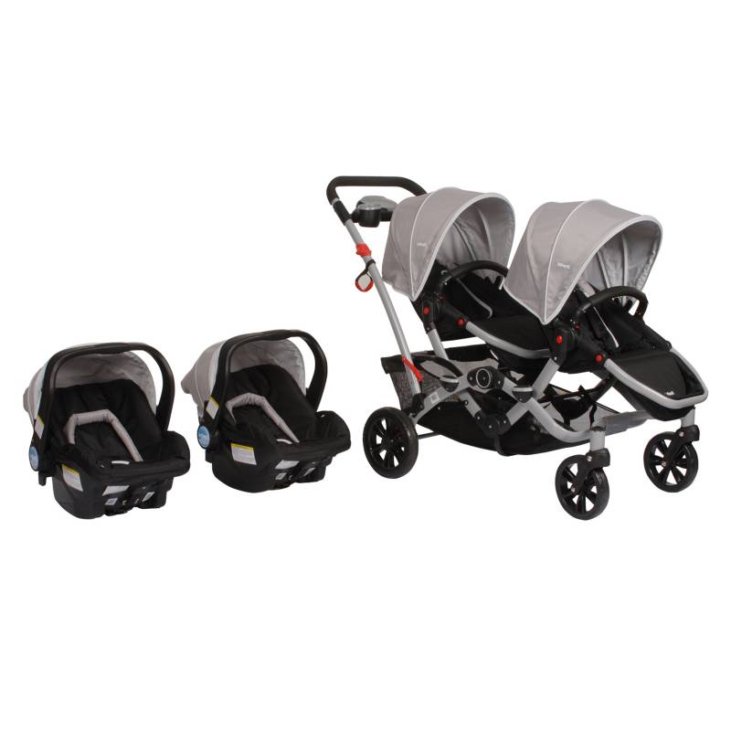 INFANTI - Coche Duo Ride Gery + 2 Sillas + 2 Bases