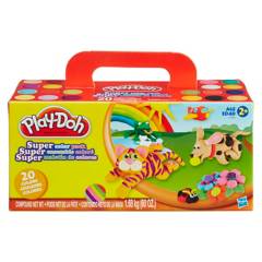 PLAY DOH - Niños Súper Maletín De Colores 20 Pack Play Doh