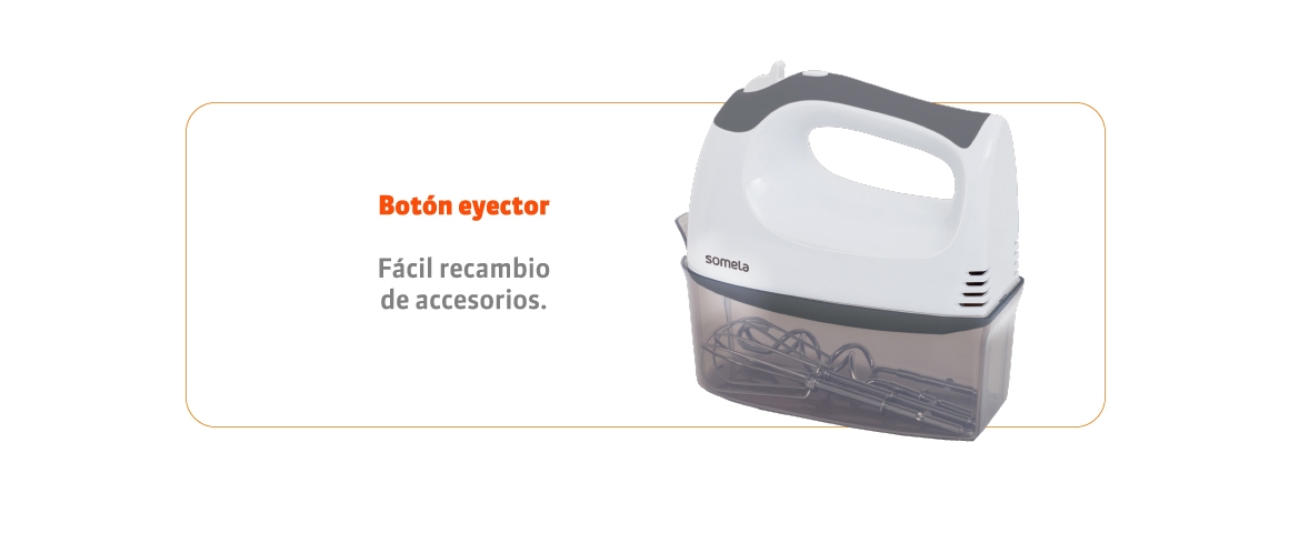 Botn eyector, para fcil recambio de accesorios