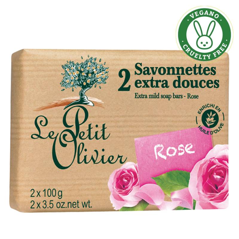 LE PETIT OLIVIER - Jabón Extra Suave Rosa 2X100G Le Petit Olivier