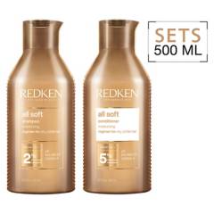 REDKEN - Set Capilar Hidratación All Soft Shampoo 500ml + Acondicionador 500ml