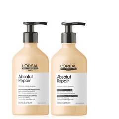 LOREAL PROFESSIONNEL - Set Capilar Reparación Profunda Serie Expert Shampoo 500ml + Acondicionador 500ml