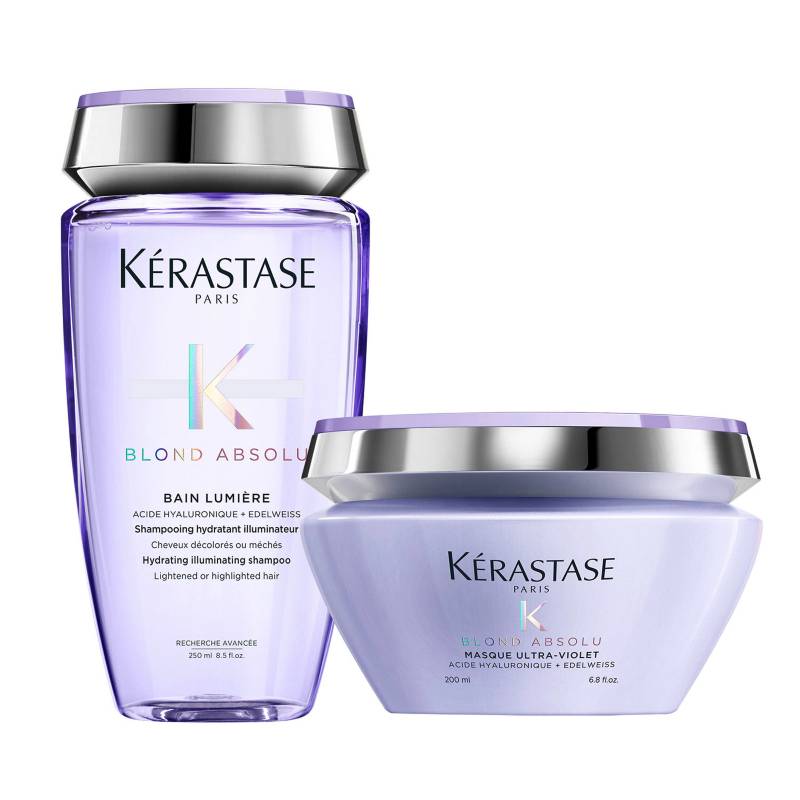 KERASTASE - Set Cabello Rubio Shampoo Bain Lumiere 250ml + Masque Ultra Violet 200ml KERASTASE