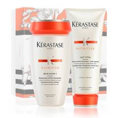 KERASTASE - Set Hidratación Cabello Fino Nutritive Shampoo 250ml + Acondicionador 200ml