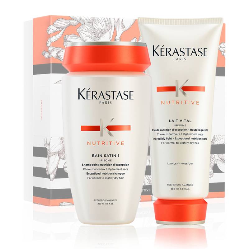 KERASTASE - Set Hidratación Cabello Fino Nutritive Shampoo 250ml + Acondicionador 200ml Kerastase