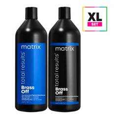 Matrix - Set Neutralización de Tonos Anaranjados Brass Off Shampoo 1000 ml + Acondicionador 1000 ml MATRIX