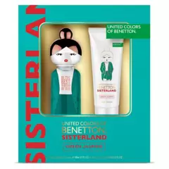 BENETTON - Set Perfume Mujer Sisterland Green EDT 80Ml + Body Lotion Benetton