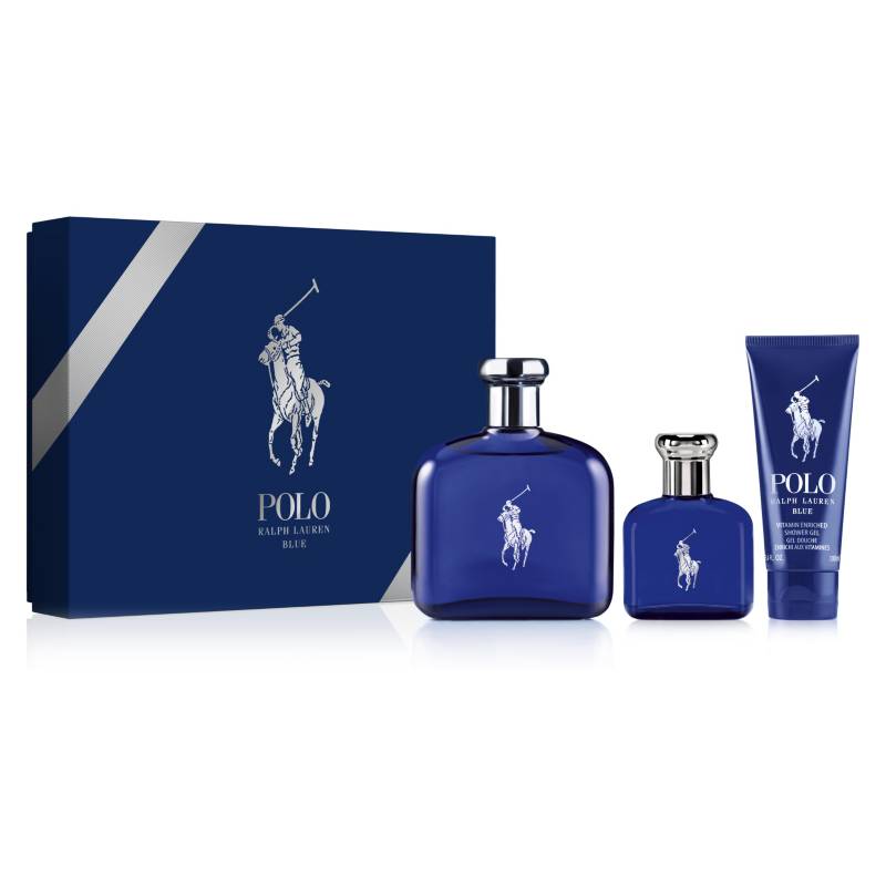 RALPH LAUREN - Set Perfume Hombre Polo Blue EDT 125 ml + 40 ml + Gel de Ducha Ralph Lauren