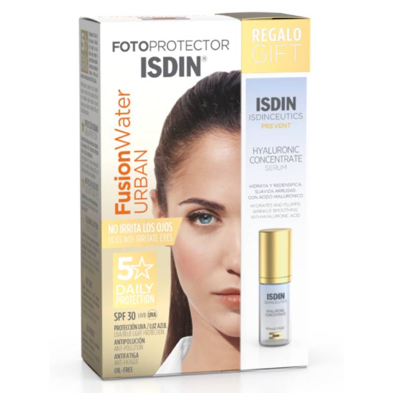 ISDIN - Set Fotoprotector ISDIN Fusion Water Urban SPF 30 + Hyaluronic Concentrate 5ml
