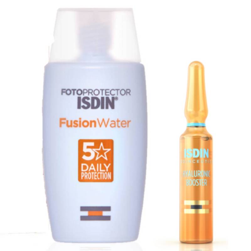 ISDIN - Set Fotoprotector ISDIN Fusion Water SPF 50 + ISDINCEUTICS Hyaluronic Booster