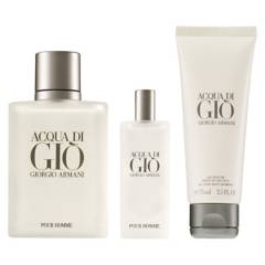GIORGIO ARMANI - Set Acqua Di Gio Perfume 100 ml + Perfume 15 ml + Gel de ducha 75 ml ARMANI