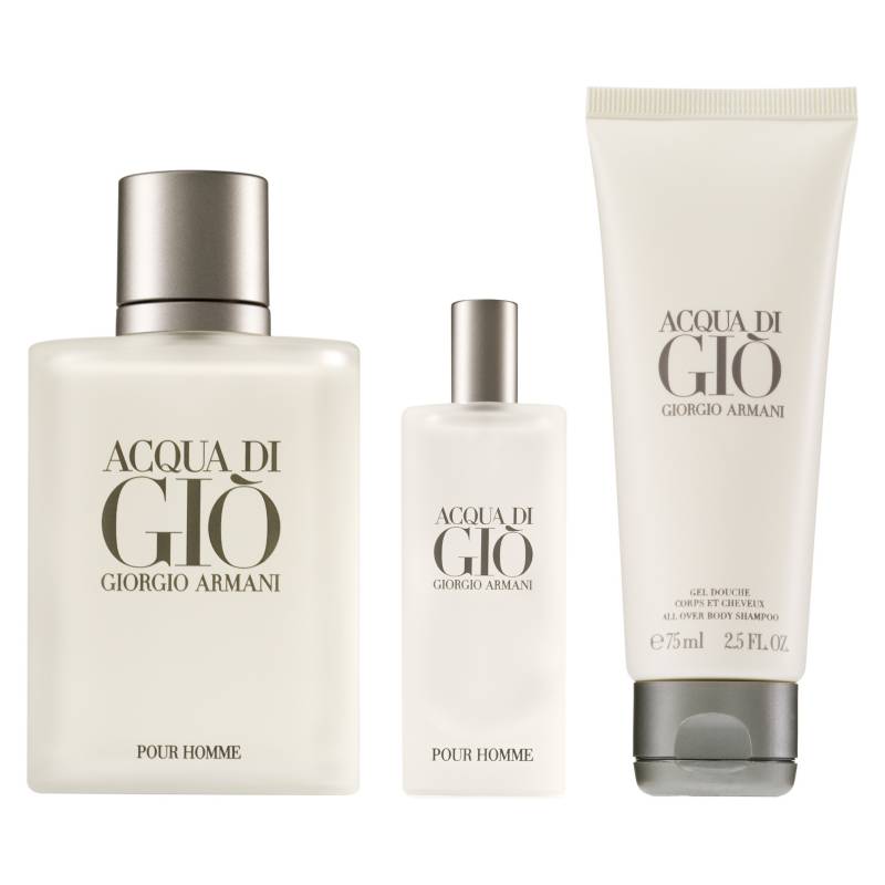 GIORGIO ARMANI - Set Acqua Di Gio Perfume 100 ml + Perfume 15 ml + Gel de ducha 75 ml ARMANI