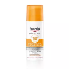 EUCERIN - Protector Solar Facial Sun Photoaging Control Tinted Tono Medio Protector Solar FPS 50+ 50 ml Eucerin
