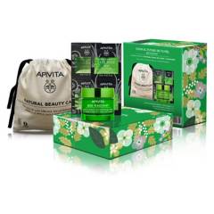 APIVITA - Set Luminosidad y Anti-fatiga Crema Bee Radiant Ligera 50ml + Mascarilla Pepino y Aloe APIVITA