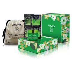 APIVITA - Set Luminosidad y Anti-fatiga Crema Bee Radiant Rica 50ml + Mascarilla Pepino y Aloe APIVITA