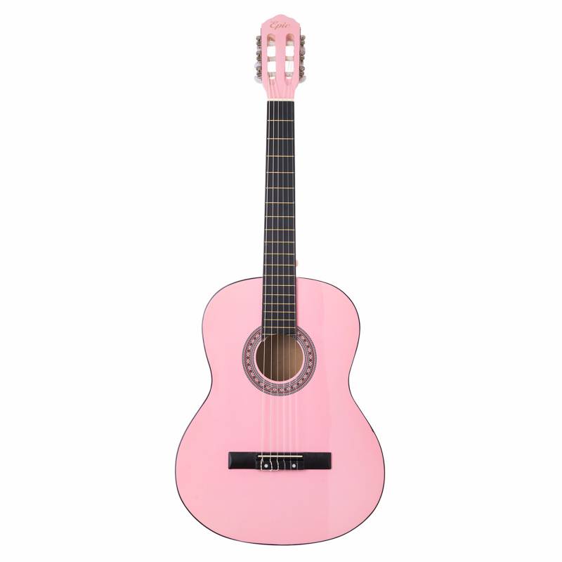 Epic - Guitarra Clásica Acústica de 39 pulgadas Rosada