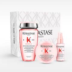 KERASTASE - Set Hidratante Anti Caída Genesis Shampoo Bain Hydra-Fortifiant 250ml + Máscara Reconstituant 75 ml + Spray Défense Thermiquex 45 ml