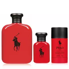 RALPH LAUREN - Set Perfume Hombre Polo Red EDT 125Ml + 40Ml + Desodorante 75Gr Ralph Lauren
