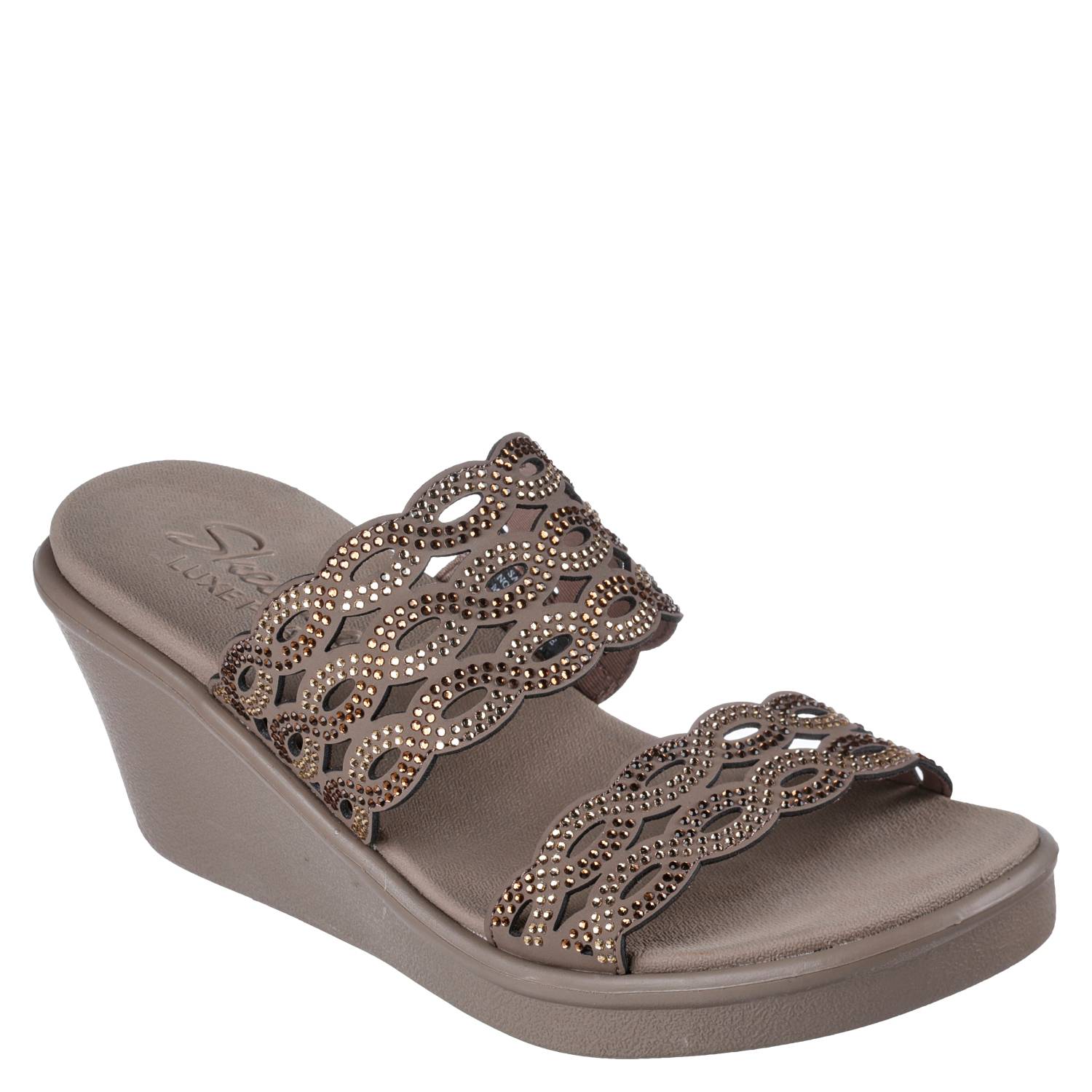 SKECHERS Sandalia Mujer Beige Skechers falabella