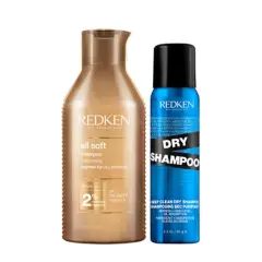 REDKEN - Set Hidratación Cabellos Secos All Soft Shampoo 500 ml + Dry Shampoo 150 ml Redken