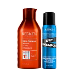 REDKEN - Set Control Frizz Dismiss Shampoo 500 ml + Dry Shampoo 150 ml Redken