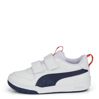 Zapatillas puma multiflex sl blanco azul de niño.