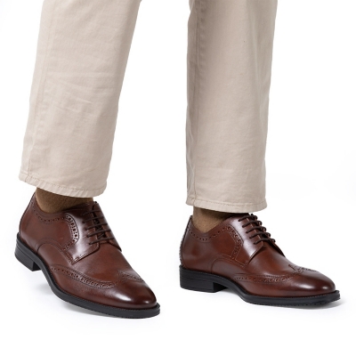 GUANTE Zapato Formal Hombre Cuero Café Guante