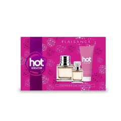 PLAISANCE - Set Perfume Mujer Hot Sensation 80ml + Miniatura  25ml + Body Cream Plaisance