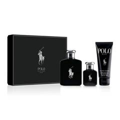 RALPH LAUREN - Set Perfume Polo Black Edt 125Ml + 40Ml + After Shave Gel 100Ml  Polo Ralph Lauren