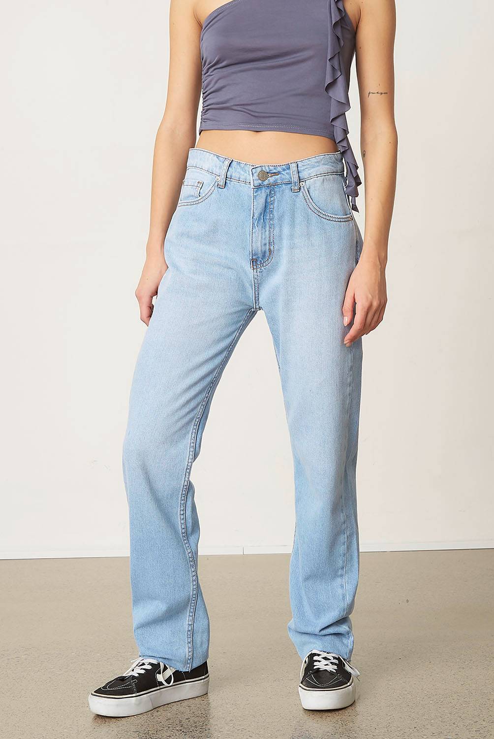Americanino Jeans Cargo Tiro Medio Algodón Mujer