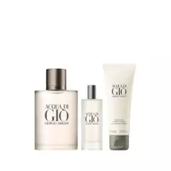 GIORGIO ARMANI - Set Perfume Hombre Acqua di Gio Eau de Toilette 100ml + 15ml + Gel de ducha 75ml Giorgio Armani