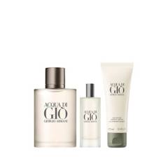 GIORGIO ARMANI - Set Perfume Hombre Acqua Di Gio EDT 100ml + 15ml + Gel de Ducha 75ml Giorgio Armani