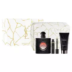 YVES SAINT LAURENT - Set Perfume Mujer Black Opium Edp 50Ml + Mini Lash Clash + Body Lotion 50Ml + Pouch Yves Saint Laurent