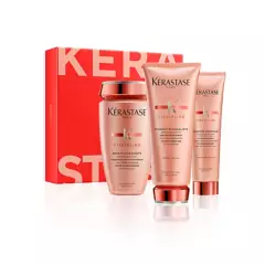 KERASTASE - Set Cabello Anti-Frizz Discipline Shampoo 250ml + Acondicionador 200ml + Crema 150ml Kerastase