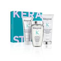 KERASTASE - Set Hidratante Anti-Caspa Symbiose Micro Peeling 200ml + Shampoo 250ml + Acondicionador 200ml Kerastase